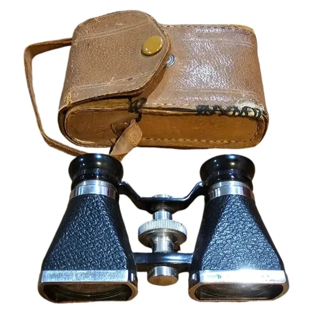 Vintage 1940's Ofuna Opera Glass Binoculars w/ Carrier.​​​​​
